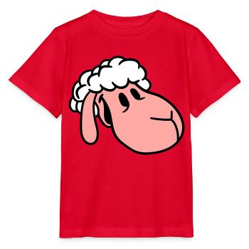Sheep Face Head Cute Cute Lamb Cool Comic - Stanley/Stella MINI CREATOR Kids’ T-Shirt - red - Front - Jaiden (125cm)