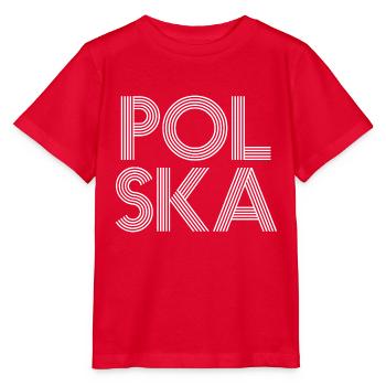 Lettrage Polska - Polen - Pologne - T-shirt bio MINI CREATOR Stanley/Stella Enfant - rouge - Devant - Jaiden (125cm)