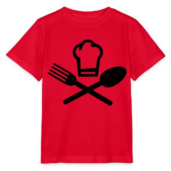 Koch Löffel Gabel - Stanley/Stella Kinder T-Shirt MINI CREATOR  - Rot - Vorne - Jaiden (125cm)