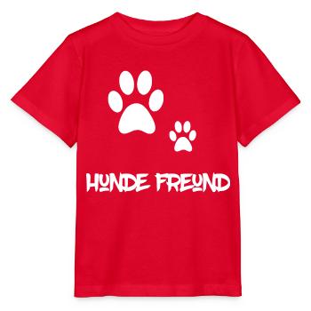 Hundefreund - Stanley/Stella Kinder T-Shirt MINI CREATOR  - Rot - Vorne - Jaiden (125cm)