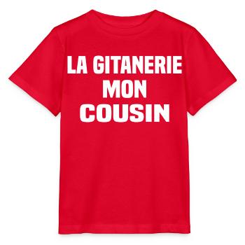 La gitanerie mon cousin - T-shirt bio MINI CREATOR Stanley/Stella Enfant - rouge - Devant - Jaiden (125cm)