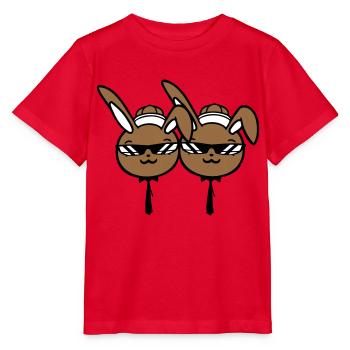 2 Sonnenbrille Hasen Freunde Team Crew Paar Zwei - Stanley/Stella Kinder T-Shirt MINI CREATOR  - Rot - Vorne - Jaiden (125cm)