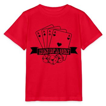Son of a gun - Stanley/Stella Kinder T-Shirt MINI CREATOR  - Rot - Vorne - Jaiden (125cm)