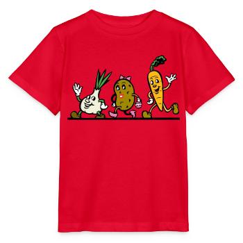 Gemüse - Stanley/Stella Kinder T-Shirt MINI CREATOR  - Rot - Vorne - Jaiden (125cm)