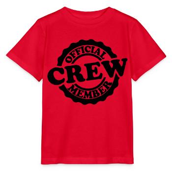 Cooler Official Crew Member Stamp (Cachet du membre de texte officiel de l’équipage Cooler) - T-shirt bio MINI CREATOR Stanley/Stella Enfant - rouge - Devant - Jaiden (125cm)