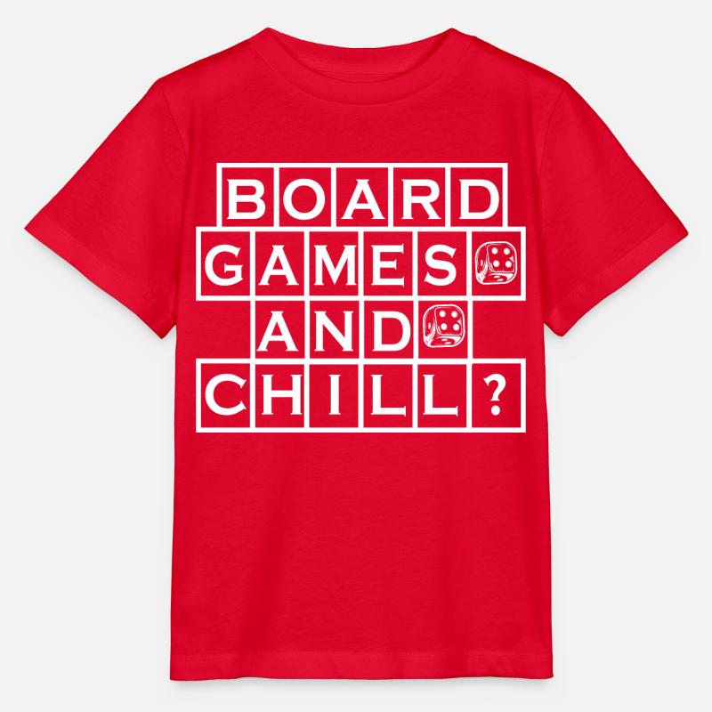 Jeu de société Chess Backgammon Game Night - T-shirt bio MINI CREATOR Stanley/Stella Enfant - rouge