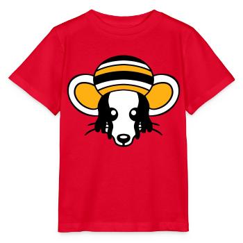 Maus Raggae Jamaika Hut Rasta Locken Chill Mütze - Stanley/Stella Kinder T-Shirt MINI CREATOR  - Rot - Vorne - Jaiden (125cm)
