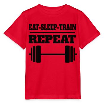 Fitness Strength Training Fit Muscle Bodybuilder - T-shirt bio MINI CREATOR Stanley/Stella Enfant - rouge - Devant - Jaiden (125cm)