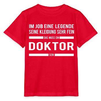 Doktor - Stanley/Stella Kinder T-Shirt MINI CREATOR  - Rot - Vorne - Jaiden (125cm)