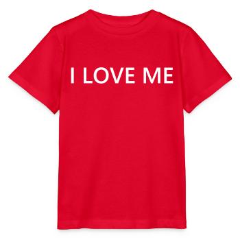 I Love Me - Je m’aime - phrase cool égoïste - T-shirt bio MINI CREATOR Stanley/Stella Enfant - rouge - Devant - Jaiden (125cm)