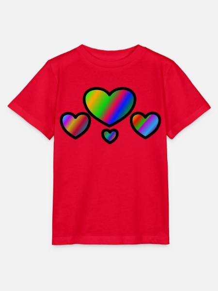 hearts - Stanley/Stella Kinder T-Shirt MINI CREATOR - Rot