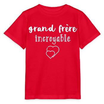 grand frère incroyable - T-shirt bio MINI CREATOR Stanley/Stella Enfant - rouge - Devant - Jaiden (125cm)