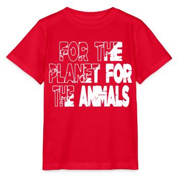 present idea present vegetable birthday earth - Stanley/Stella MINI CREATOR Kids’ T-Shirt - red - Front - Jaiden (125cm)