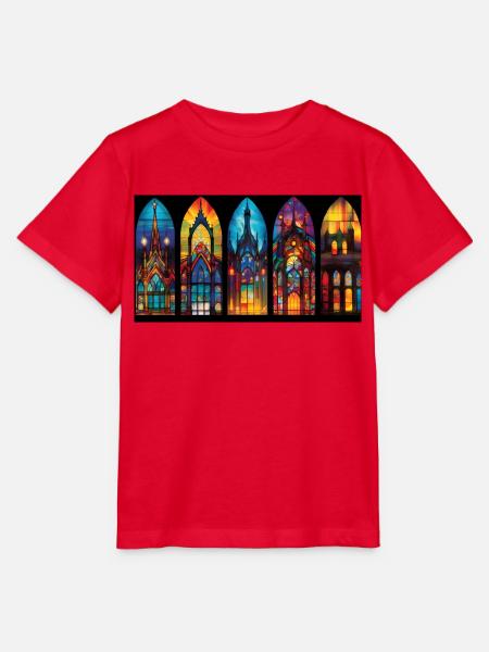 izup2u gothic Kirche - Stanley/Stella Kinder T-Shirt MINI CREATOR - Rot