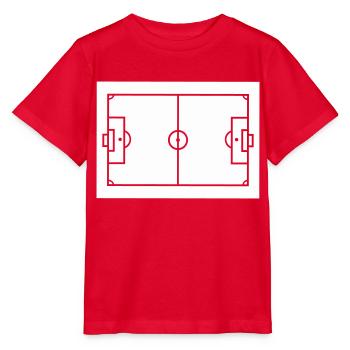Terrain de football - T-shirt bio MINI CREATOR Stanley/Stella Enfant - rouge - Devant - Jaiden (125cm)