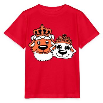 Deux Chiens Couronne Roi Reine Souverain Majesté - T-shirt bio MINI CREATOR Stanley/Stella Enfant - rouge - Devant - Jaiden (125cm)