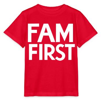 Fam First - Stanley/Stella MINI CREATOR Kids’ T-Shirt - red - Front - Jaiden (125cm)