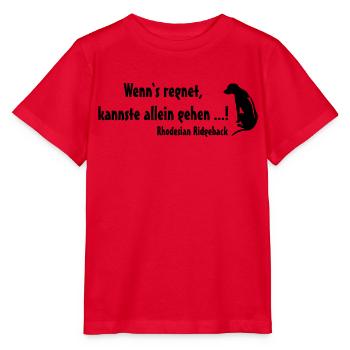 Rhodesian Ridgeback Regen - Stanley/Stella Kinder T-Shirt MINI CREATOR  - Rot - Vorne - Jaiden (125cm)