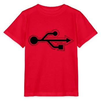 USB - T-shirt bio MINI CREATOR Stanley/Stella Enfant - rouge - Devant - Jaiden (125cm)