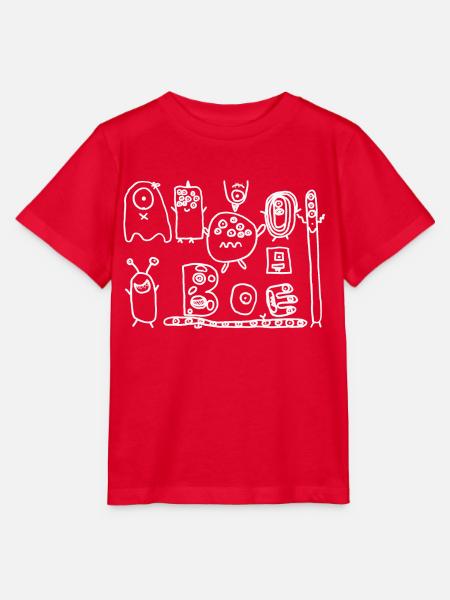 Proben und weiß - Stanley/Stella Kinder T-Shirt MINI CREATOR - Rot