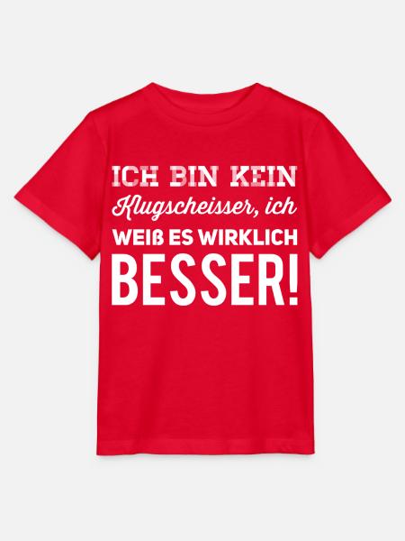ich bin kein Klugscheisser - weiss - Stanley/Stella Kinder T-Shirt MINI CREATOR - Rot
