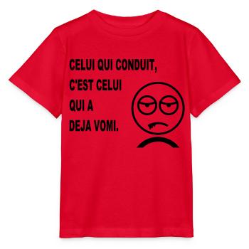 sam_deja_vomi_humour - T-shirt bio MINI CREATOR Stanley/Stella Enfant - rouge - Devant - Jaiden (125cm)