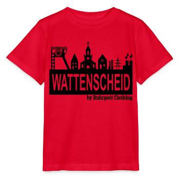 Wattenscheider Skyline by Ruhrpott Clothing - Stanley/Stella Kinder T-Shirt MINI CREATOR  - Rot - Vorne - Jaiden (125cm)