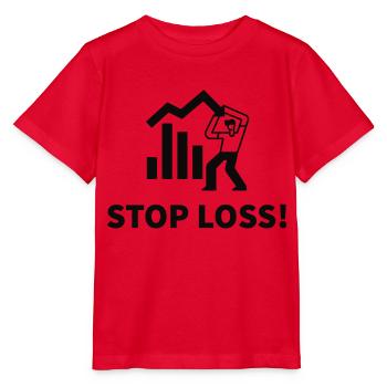 Stop Loss! Réalisez la perte! Rappel du trader - T-shirt bio MINI CREATOR Stanley/Stella Enfant - rouge - Devant - Jaiden (125cm)