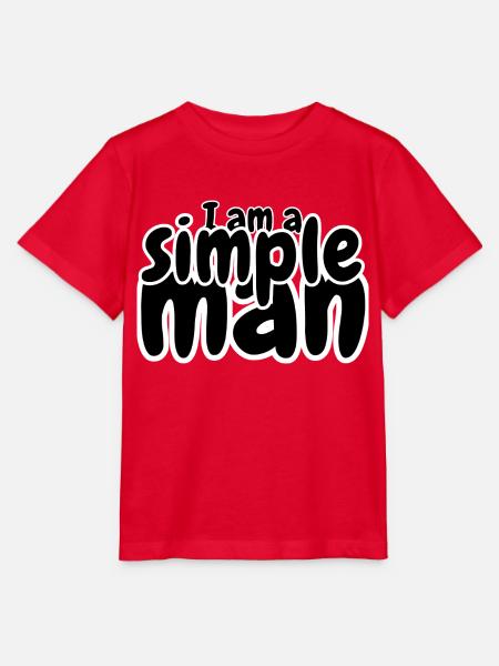 I am a simple man - Stanley/Stella Kinder T-Shirt MINI CREATOR  - Rot