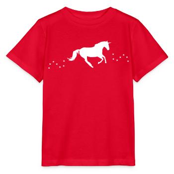Unicorn galloping with stars - Stanley/Stella MINI CREATOR Kids’ T-Shirt - red - Front - Jaiden (125cm)