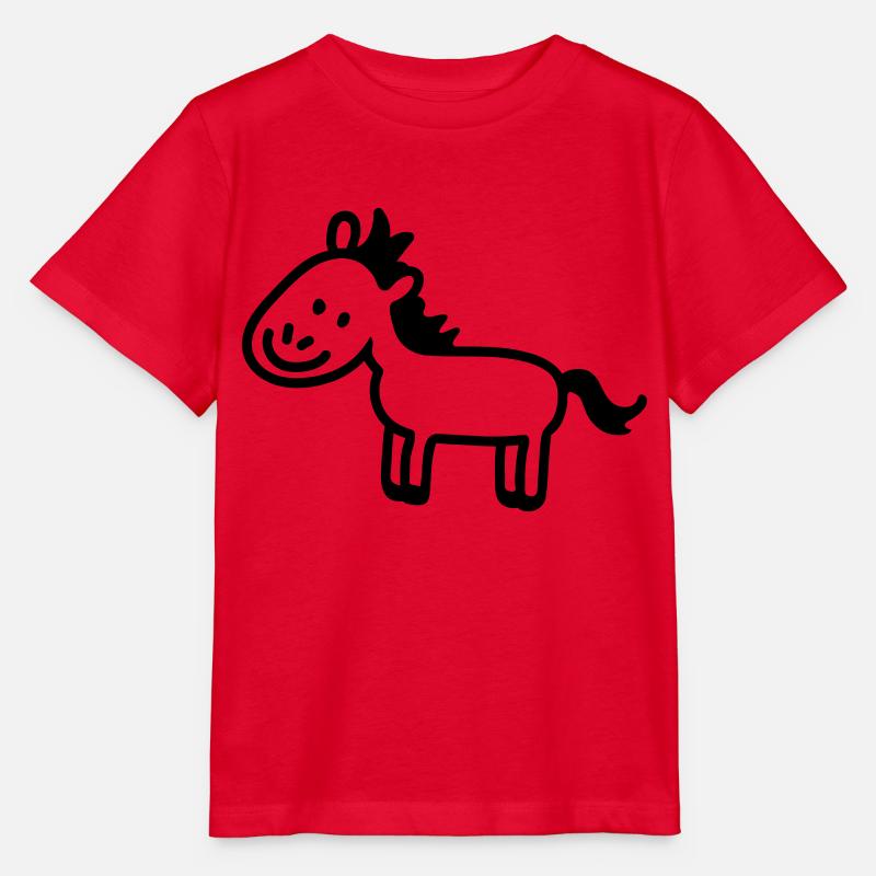 Pony Pferdchen - line - Stanley/Stella Kinder T-Shirt MINI CREATOR - Rot
