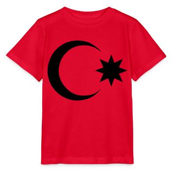 Azerbaijan Moon and Star Azerbaijan - Stanley/Stella MINI CREATOR Kids’ T-Shirt - red - Front - Jaiden (125cm)