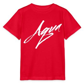 Aqua Text - Boire de l’eau et nager - T-shirt bio MINI CREATOR Stanley/Stella Enfant - rouge - Devant - Jaiden (125cm)