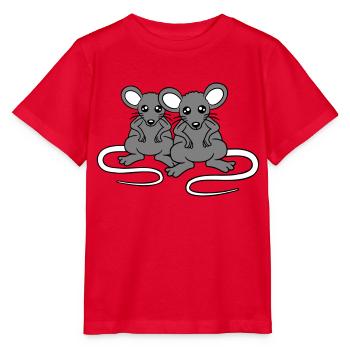 Two Nasty Mice Angry Frustrated Sour Aggressive - Stanley/Stella MINI CREATOR Kids’ T-Shirt - red - Front - Jaiden (125cm)