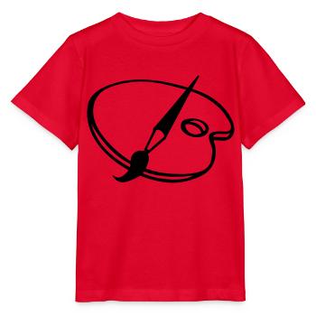 Pinsel Malerei Malerpalette Pinsel Kunst - Stanley/Stella Kinder T-Shirt MINI CREATOR  - Rot - Vorne - Jaiden (125cm)
