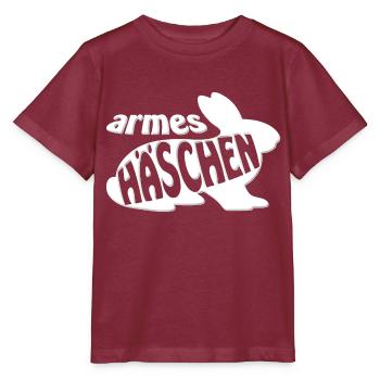 Armes Häschen - Stanley/Stella Kinder T-Shirt MINI CREATOR  - Burgunderrot - Vorne - Kain (125cm)