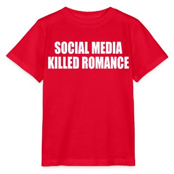social media killed romance - Stanley/Stella MINI CREATOR Kids’ T-Shirt - red - Front - Jaiden (125cm)