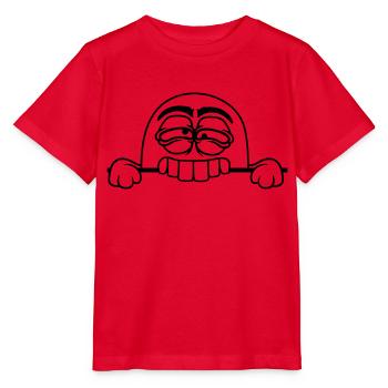 champ de texte fantôme mur bouclier morsure garder effrayant - T-shirt bio MINI CREATOR Stanley/Stella Enfant - rouge - Devant - Jaiden (125cm)