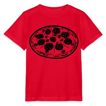 pizza fast food - T-shirt bio MINI CREATOR Stanley/Stella Enfant - rouge - Devant - Jaiden (125cm)