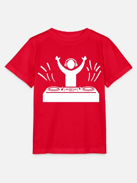 Dj Party Turntables - Stanley/Stella Kinder T-Shirt MINI CREATOR - Rot
