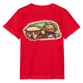 Kebab - T-shirt bio MINI CREATOR Stanley/Stella Enfant - rouge - Devant - Jaiden (125cm)