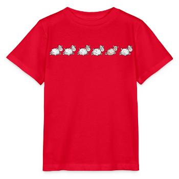 Sheep Flock and sheared sheep - Stanley/Stella MINI CREATOR Kids’ T-Shirt - red - Front - Jaiden (125cm)