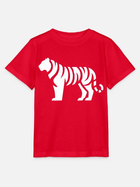 Tiger Animal - Stanley/Stella Kinder T-Shirt MINI CREATOR - Rot