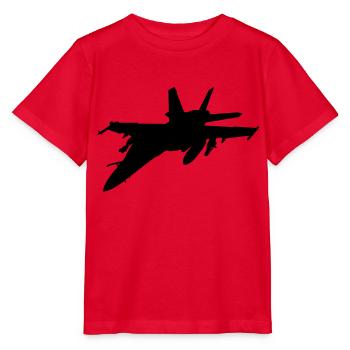 fighter aircraft fighter - Stanley/Stella MINI CREATOR Kids’ T-Shirt - red - Front - Jaiden (125cm)