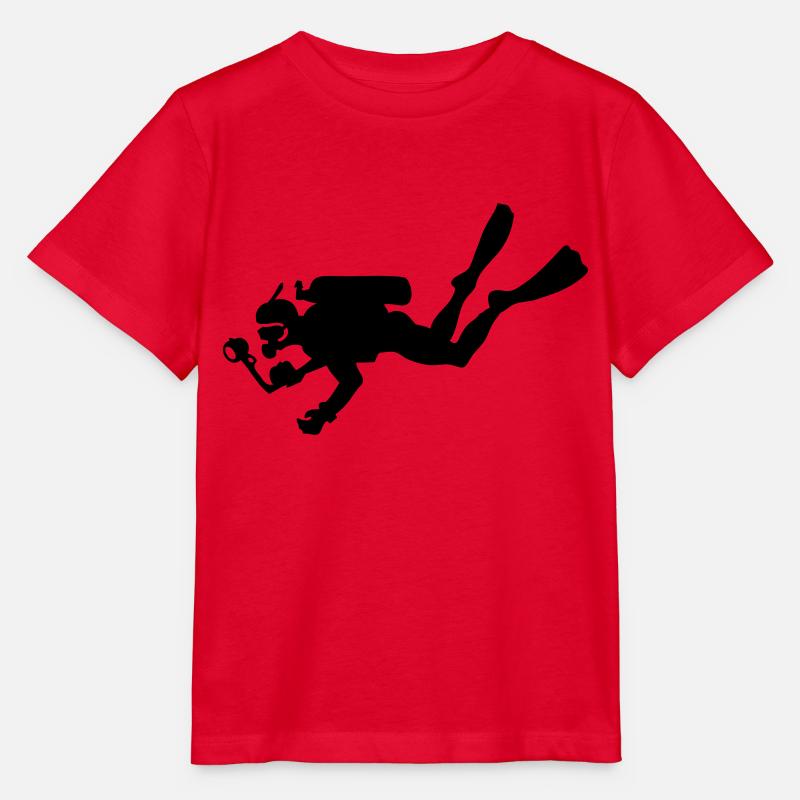 plongeur photographe - T-shirt bio MINI CREATOR Stanley/Stella Enfant - rouge