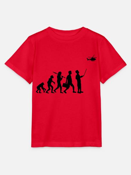 Evolution Ferngesteuert Modellhubschrauber - Stanley/Stella Kinder T-Shirt MINI CREATOR - Rot