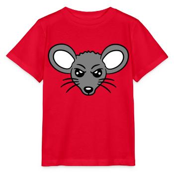 Mouse looks angry angry frustrated angry aggressive - Stanley/Stella MINI CREATOR Kids’ T-Shirt - red - Front - Jaiden (125cm)