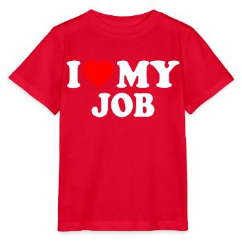 I love my job - Stanley/Stella Kinder T-Shirt MINI CREATOR  - Rot - Vorne - Jaiden (125cm)