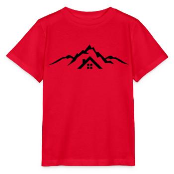 Landschaft - Berge Hütte - Stanley/Stella Kinder T-Shirt MINI CREATOR  - Rot - Vorne - Jaiden (125cm)