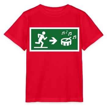 exit to the drum sound - Stanley/Stella MINI CREATOR Kids’ T-Shirt - red - Front - Jaiden (125cm)